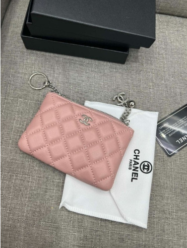 💕 샤* 파우치 지갑 램스킨 핑크 은장