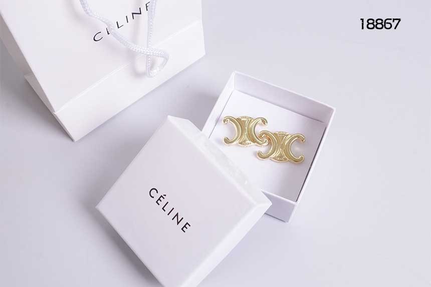 🔆 [CELINE] 셀린느 트리옹프 골드 로고 이어링 🔆
