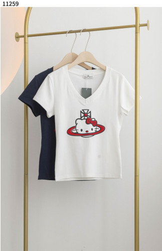 #비비안웨스트우드 [Vivienne Westwood] 비비안웨스트우드 키티 브이넥 반팔 티셔츠 신상입고💢 #상의 #티셔츠 #11259