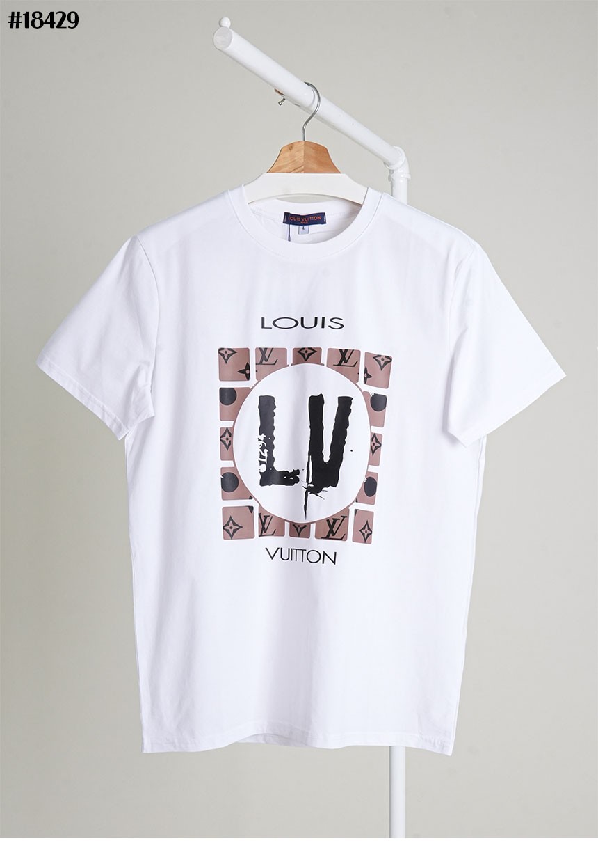 🔆 [Louis Vuitton] 루이비통 스퀘어 모노그램 LV 숏 슬리브 그래픽 티셔츠 🔆