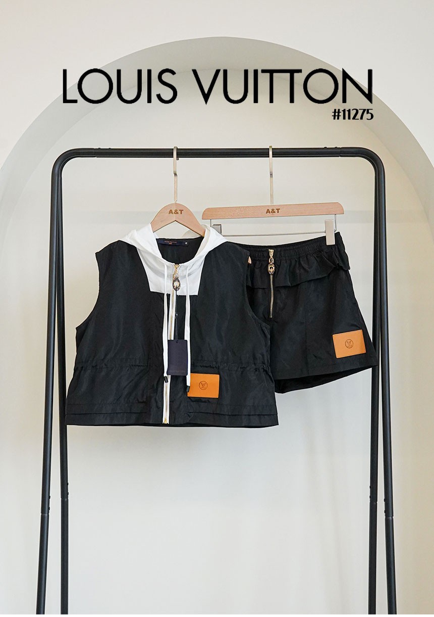 🔆 [LOUIS VUITTON] 루이비통 여성 레더패치 윈드브레이커 민소매 셋 🔆