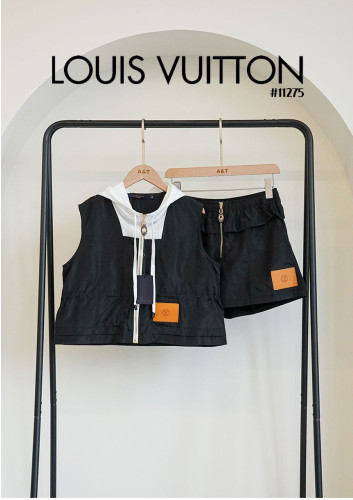 🔆 [LOUIS VUITTON] 루이비통 여성 레더패치 윈드브레이커 민소매 셋 🔆