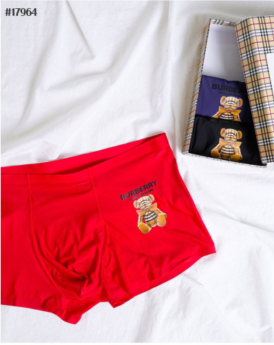 🔆 [BURBERRY] 버버리 보 타이 체크 베어 나일론 브리프 3PCS 셋 🔆