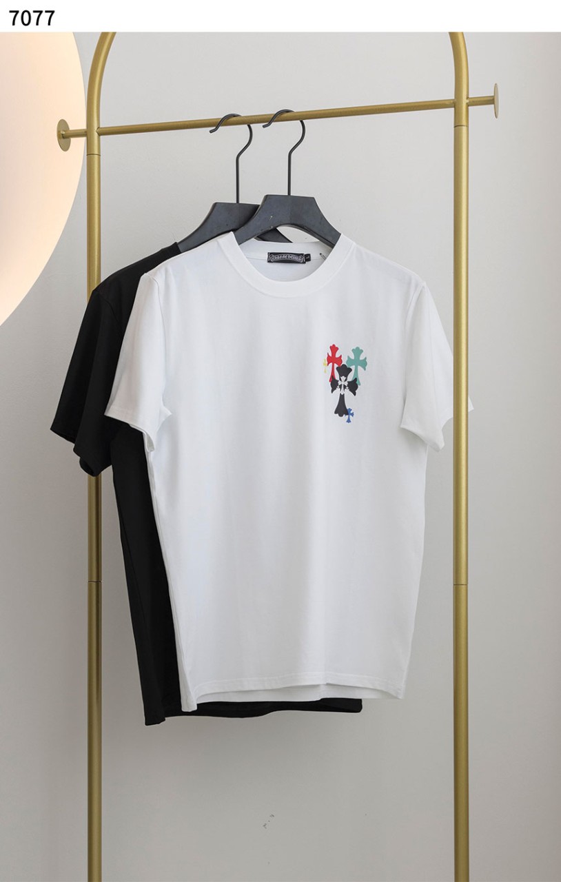 #크롬하츠 [Chrome Hearts] 컬러 십자가 라운드 반팔 티셔츠 신상입고💢 #상의 #티셔츠 #7077