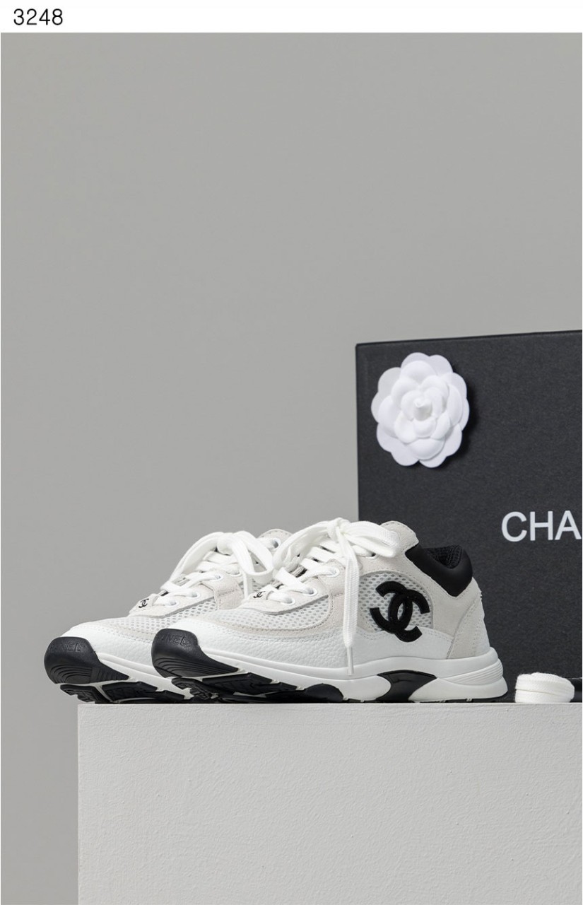 #샤넬 [Chanel] 수입프리미엄급 샤넬 스니커즈 메쉬 스웨이드 카프스킨 & 화이트 블랙 신상 입고💢 #태그 #신발 #3248