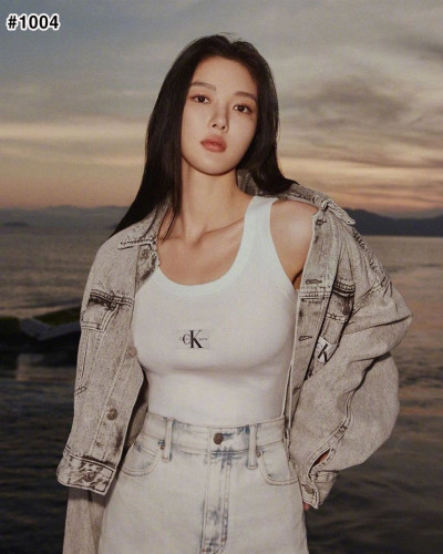 💕 C* 우븐 라벨 골지 탱크탑