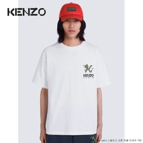 💕 겐* tiger tail k 스몰로고 코튼 반팔 티셔츠 155