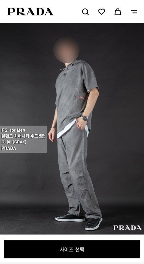 💕 프** 블렌드 시어서커 후드셋업