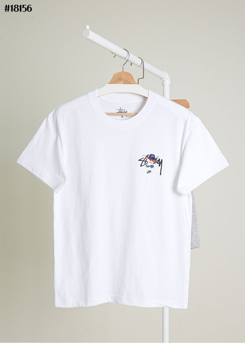 🔆 [NIKE X STUSSY] 나이키 X 스투시 베어 그래픽 반팔 티셔츠 & 테리 3부 팬츠 셋 🔆
