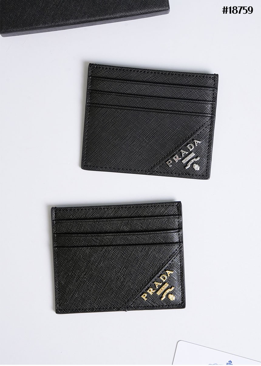 🔆 [PRADA] 프라다 사피아노 레더 사이드 로고 카드 홀더 🔆
