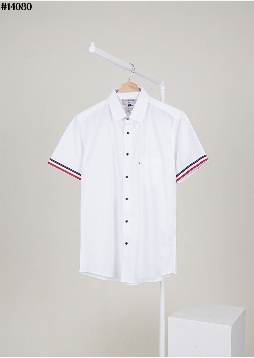 🔆 [THOM BROWNE] 톰브라운 남성 삼선 커프 포플린 셔츠 🔆