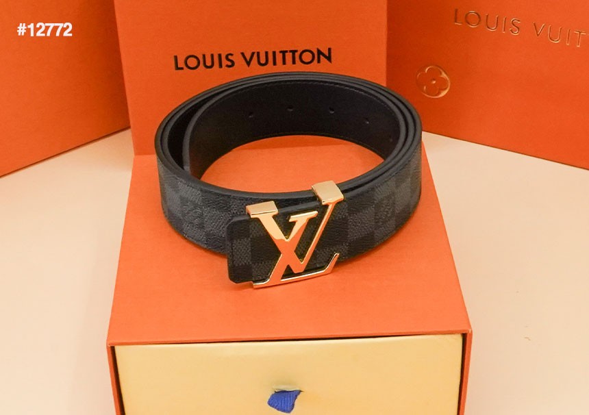 🔆 [LOUIS VUITTON] 루이비통 LV금장버클 다미에 벨트 🔆