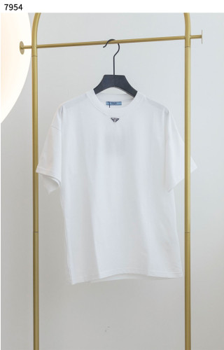 #프라다 [PRADA] Prada Cotton T-Shirt White 신상입고💢 #상의 #티셔츠 #7954