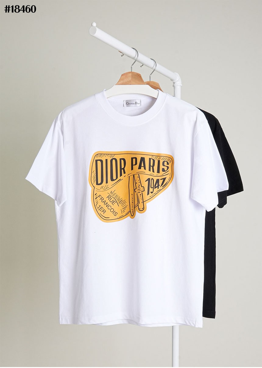 🔆 [DIOR] 크리스찬 디올 새들 프린팅 숏 슬리브 그래픽 티셔츠 🔆