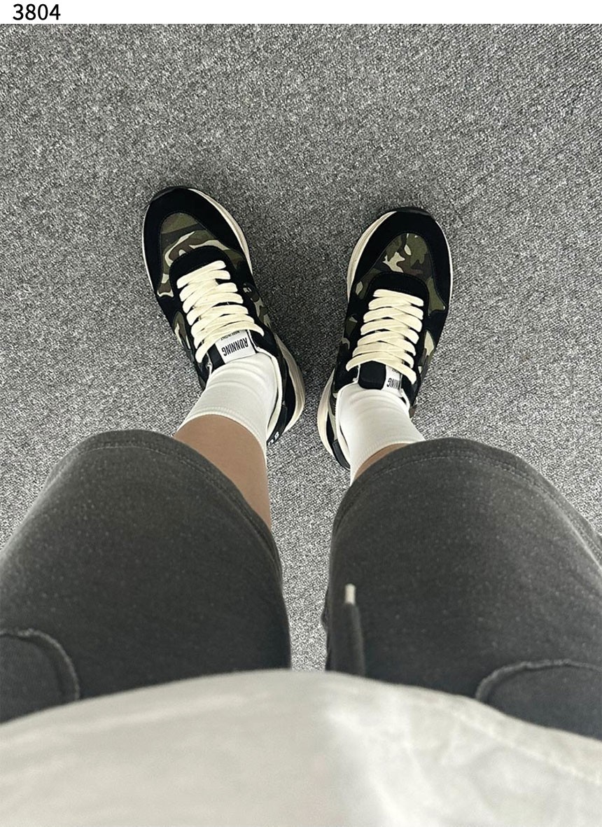 #골든구스 [GOLDEN GOOSE] 수입프리미엄급 카모플라주 프린트 나일론 런닝솔 세일💢💢💢 #태그 #신발 #3804