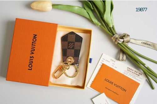 🔆 [LOUIS VUITTON] 루이비통 금장 스퀘어 다미에 키 홀더 🔆