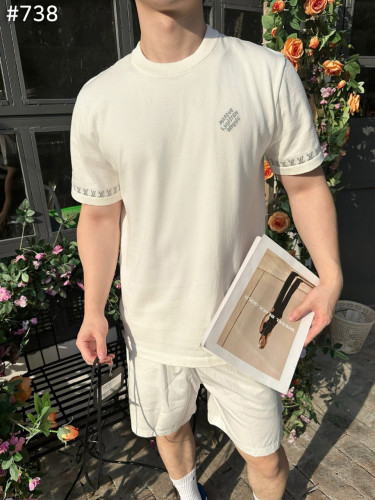 #루이비통 시그니처 코튼 슬리브드 크루넥