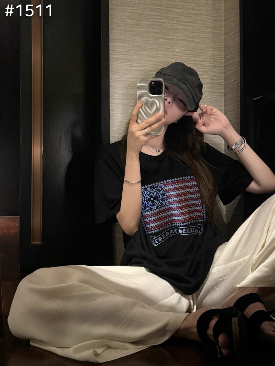 #크롬하츠 아메리칸 플래그 반팔티셔츠