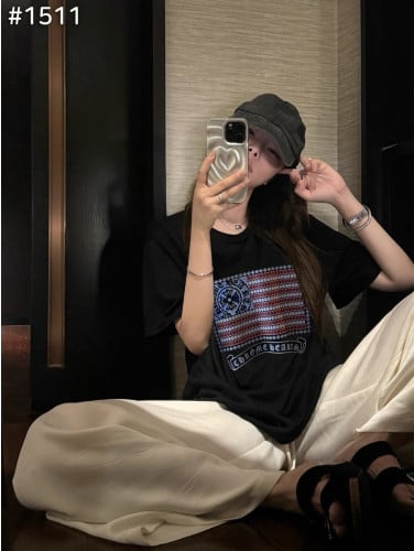 #크롬하츠 아메리칸 플래그 반팔티셔츠