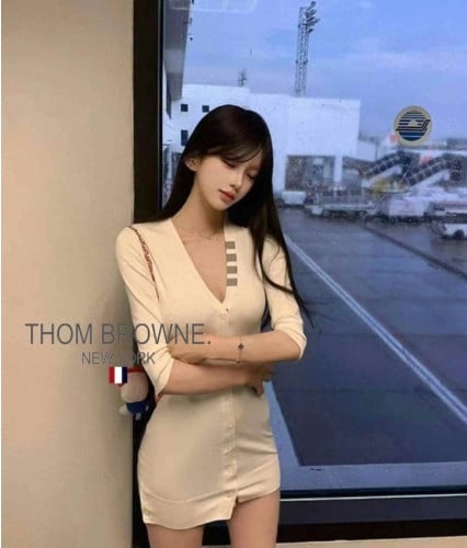 💕 톰* 4bar 넥 포인트 가디건 원피스