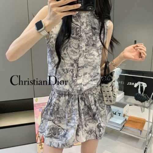 💕 디* 오블리크 하프 민소매 원피스