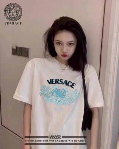 💕 베*** V플라워 디자인 반팔 티셔츠