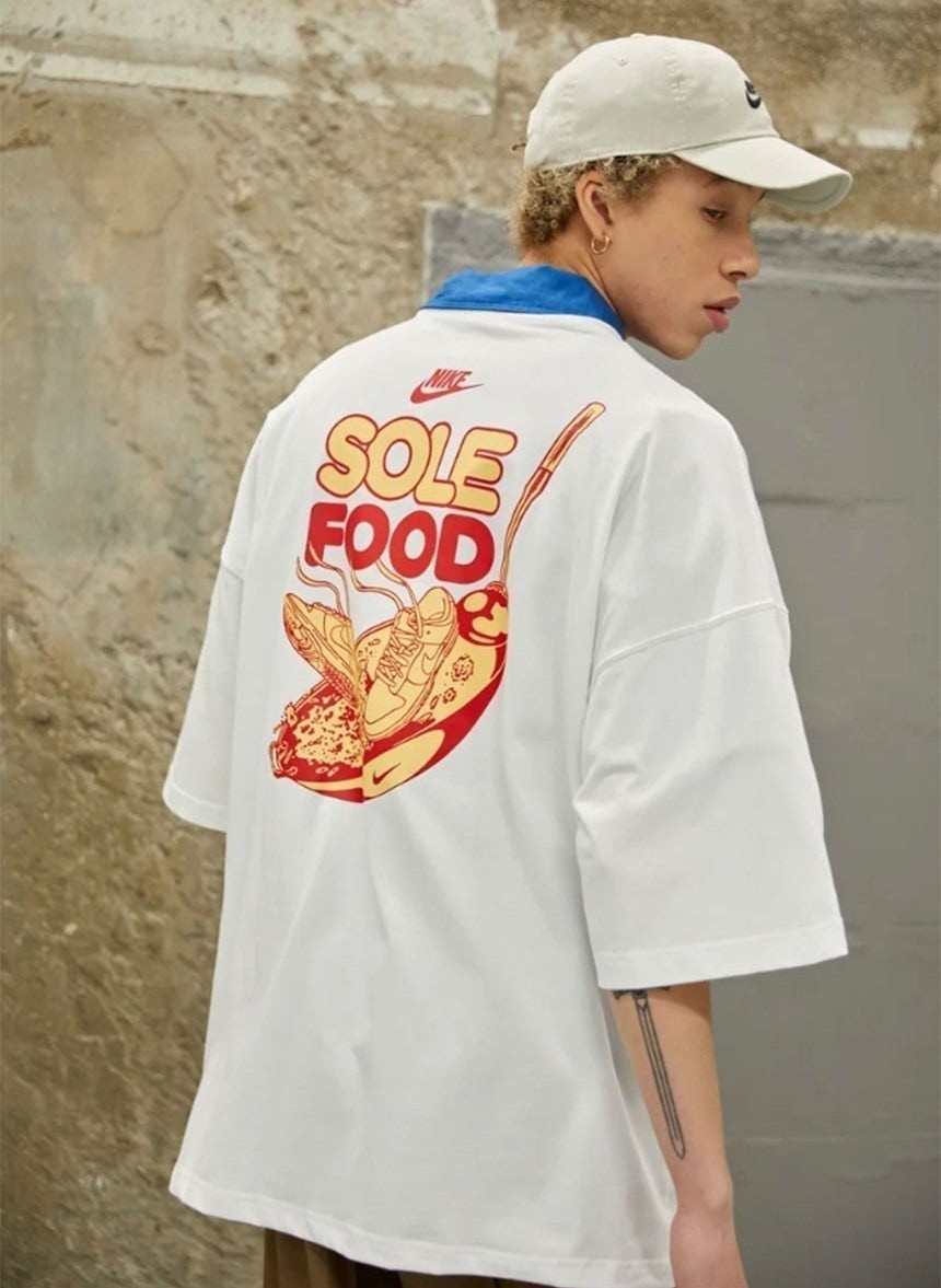 💕 나** 남여공용 SOLE FOOD 그래픽 코튼 티셔츠