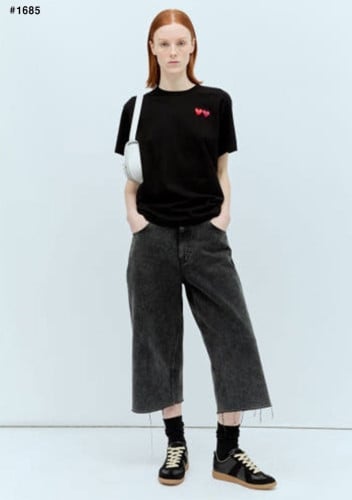 💕 꼼* 더블 하트 반팔 티셔츠