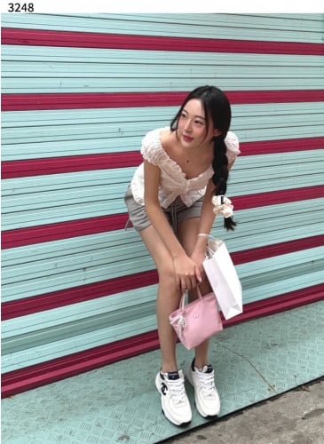 💕 샤* 수입프리미엄급 스니커즈 메쉬 스웨이드 카프스킨 & 화이트 블랙