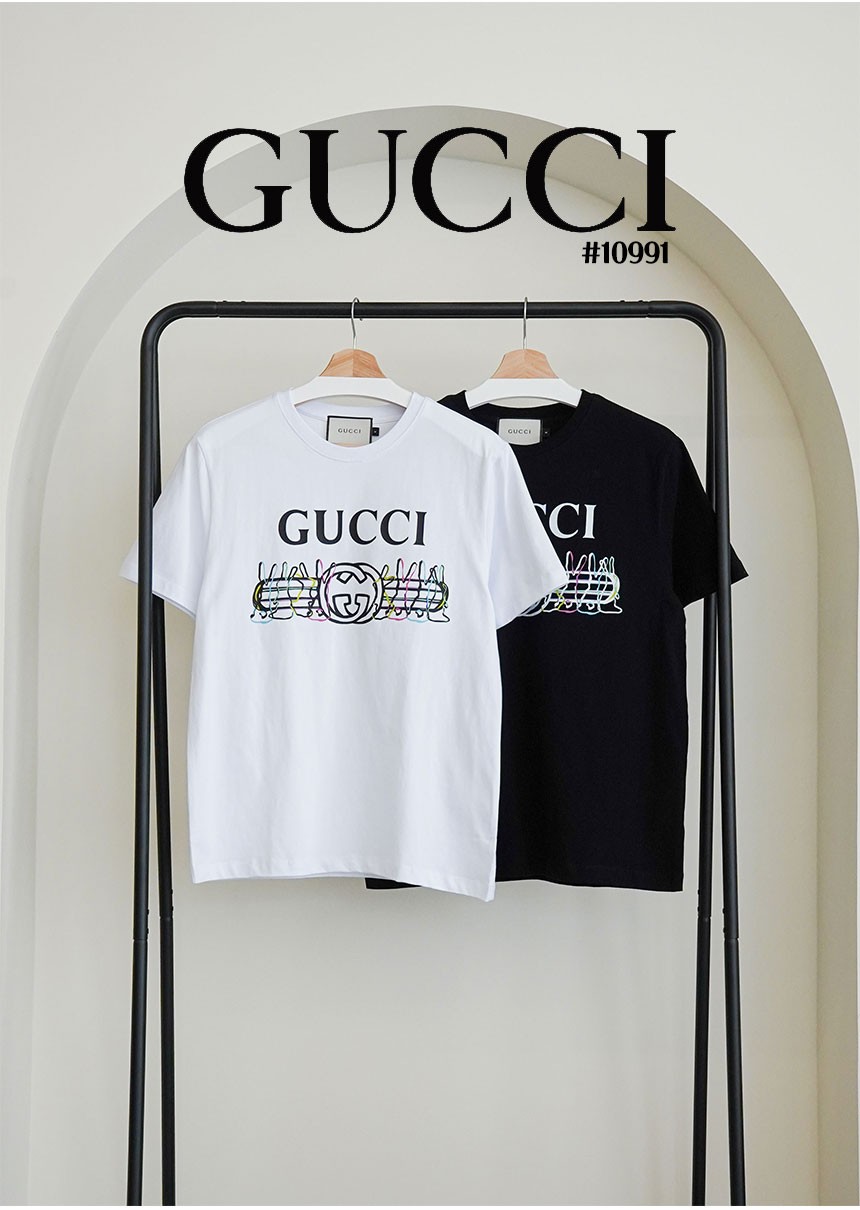🔆 [GUCCI] 구찌 매장판  23SS GG로고 그래피티 프린트 코튼 저지 반팔티🔆