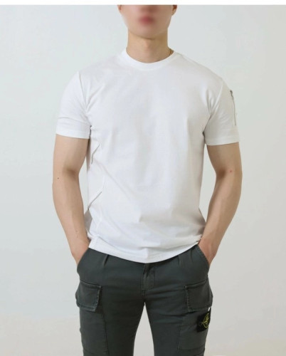PRD 사선 지퍼 포인트 라운드 티셔츠