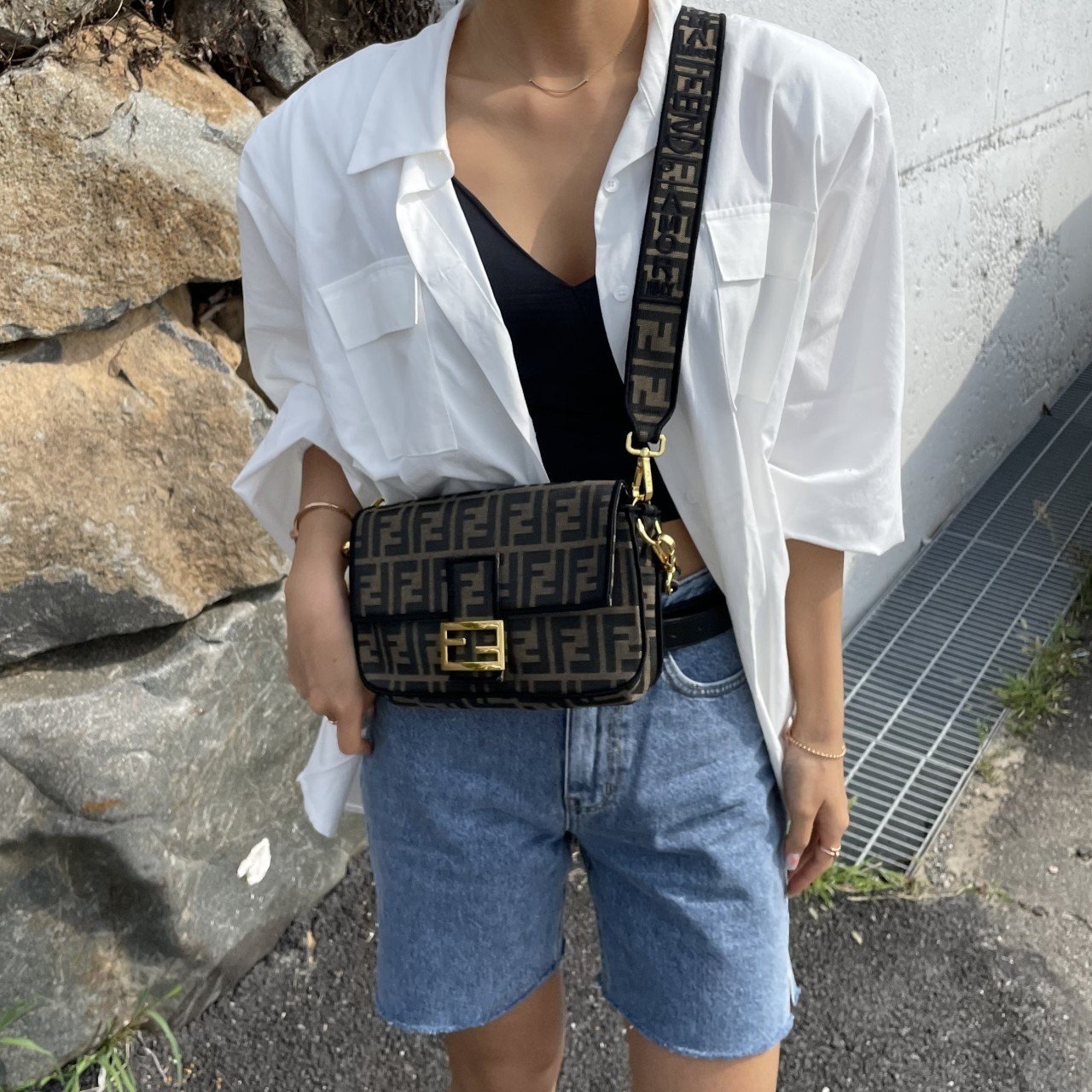 #N #펜디 바게트백
