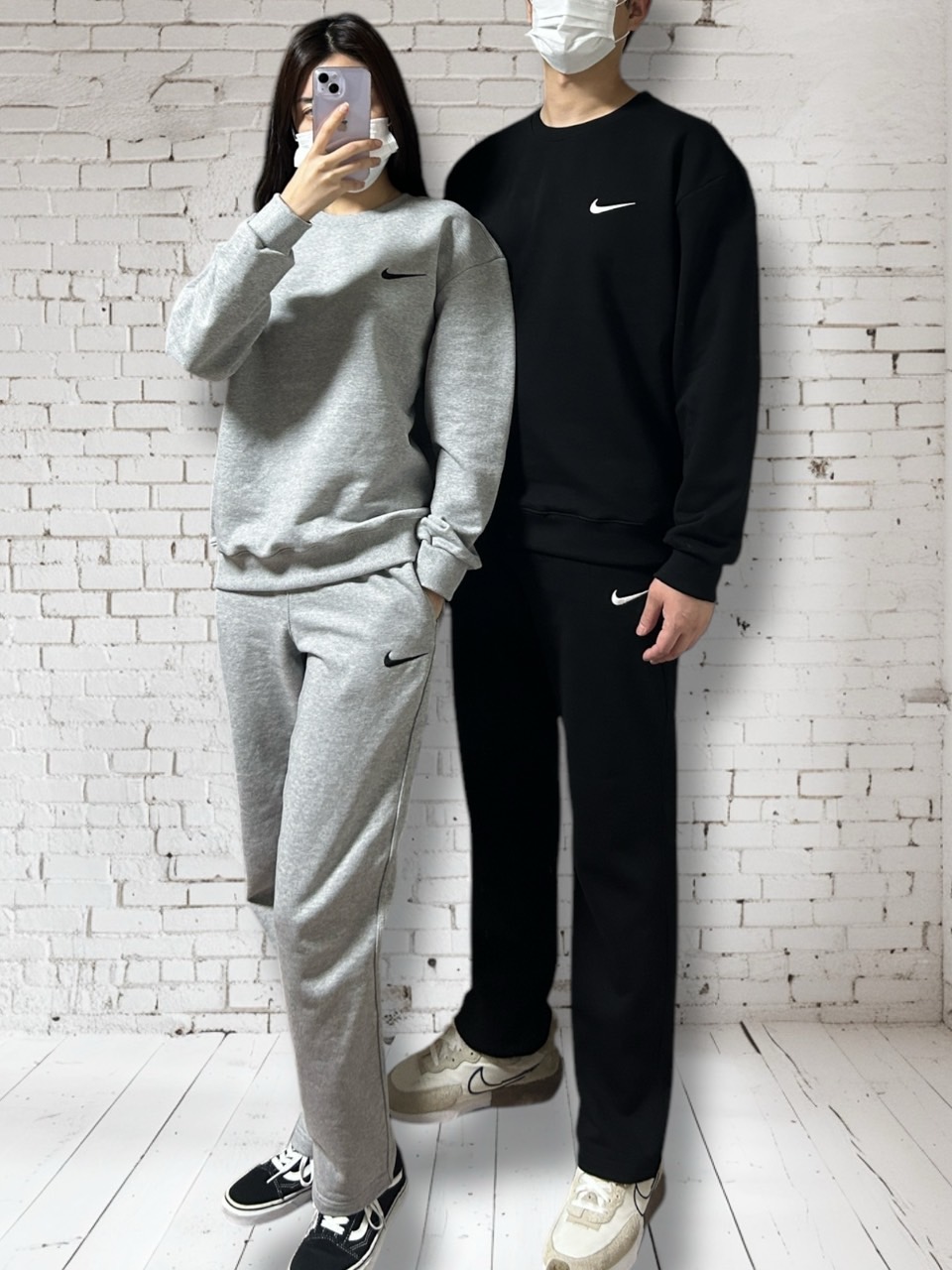 <NK 맨투맨 일자바지 세트>
