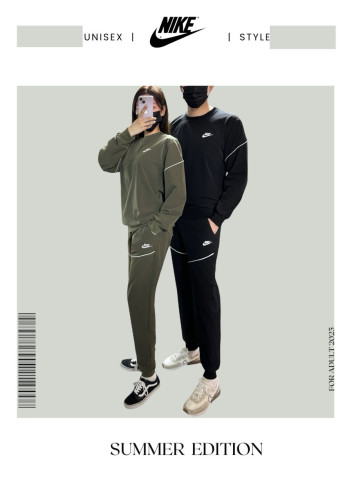 <NK 파이핑 맨투맨 조거 세트>
