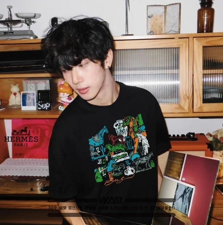 💕 에*** 스케치 말 디자인 반팔 티셔츠