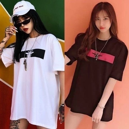 💕 디* 벌 나염 라운드 반팔티
