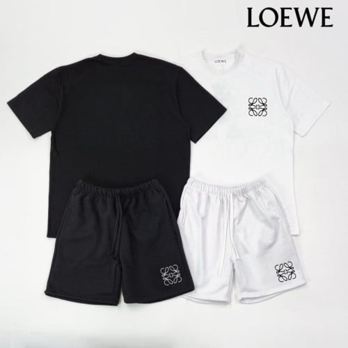 💕 로** 아나그램 자수 베이직 반팔 반바지 트레이닝 셋업