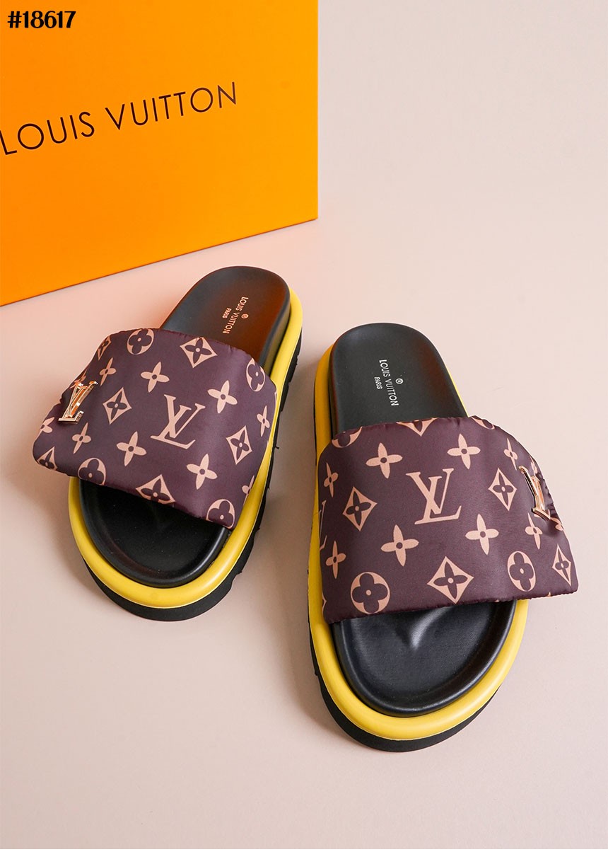🔆 [LOUIS VUITTON] 루이비통 풀 필로우 플랫 컴포트 뮬 모노그램 브라운 🔆