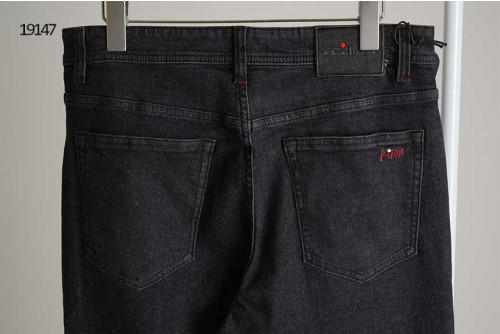 🔆 [Kiton] 키톤 블랙패치 포켓자수로고 데님 진청팬츠 🔆