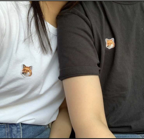 🍀 [MAISON KITSUNE] 메종키츠네 스몰 폭스 헤드 클래식 코튼 티셔츠 🍀