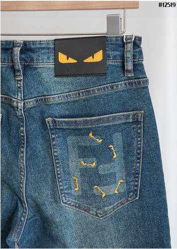 🔆 [FENDI] 팬디 수입고퀄 몬스터아이 블랙패치 스판 데님 팬츠 🔆