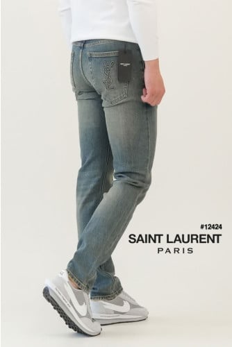 🔆 [SAINT LAURENT] 생로랑 수입고퀄  YSL브라운패치 데님🔆