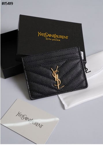 🔆 [SAINT LAURENT] 생로랑 그랑 드 뿌드르 케비어 레더 카드 케이스 🔆
