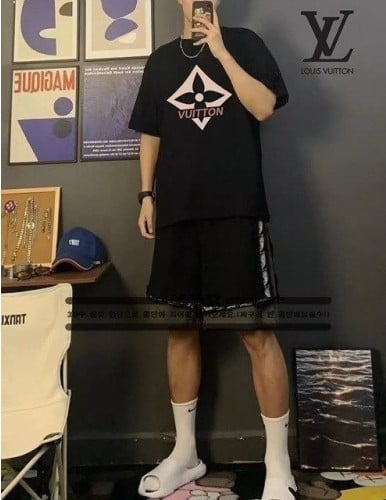 💕 루* 시그니처 앞뒤 패턴로고 반팔티셔츠