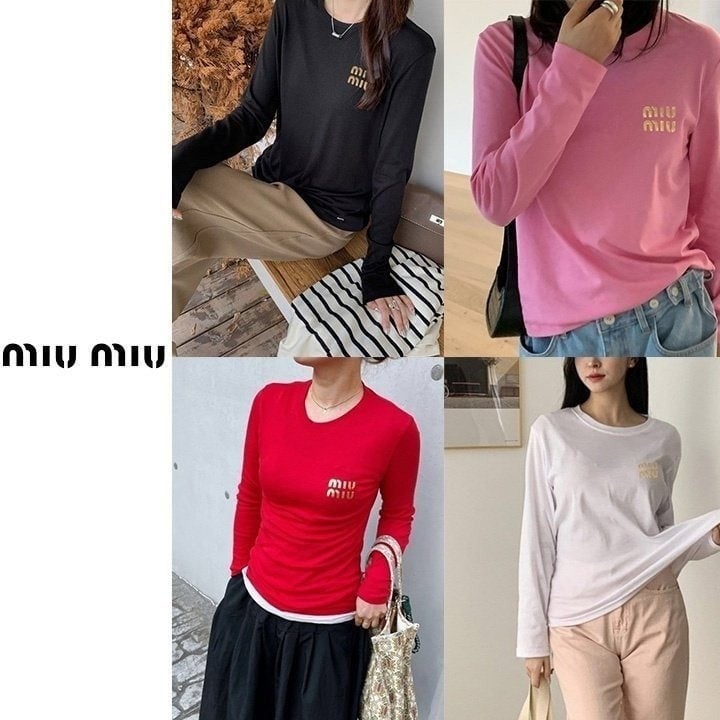 💕 미*** 금박로고 긴팔티셔츠 (20수)