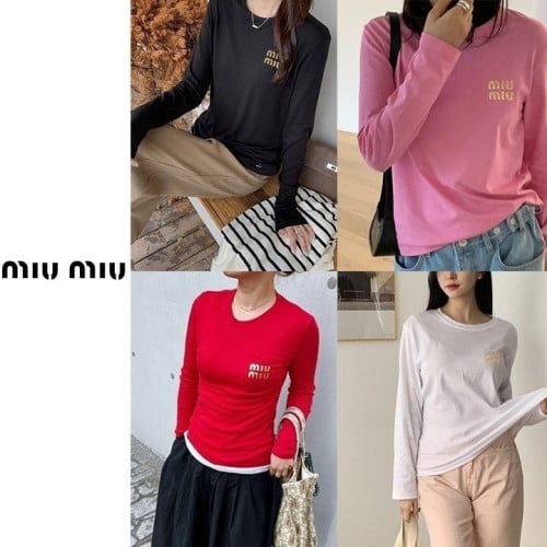 💕 미*** 금박로고 긴팔티셔츠 (20수)