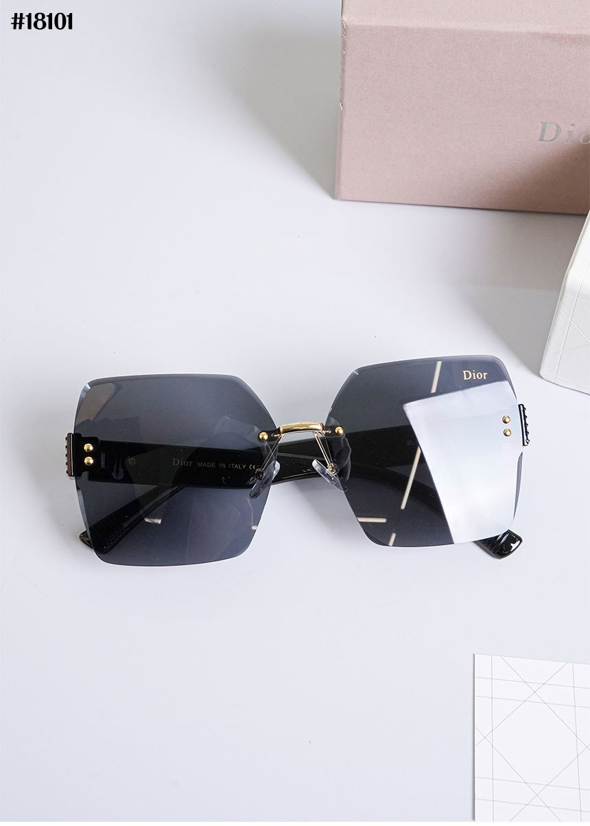 🔆 [DIOR] 크리스찬 디올 D 금장 무테 오버사이즈 스퀘어 선글라스 🔆