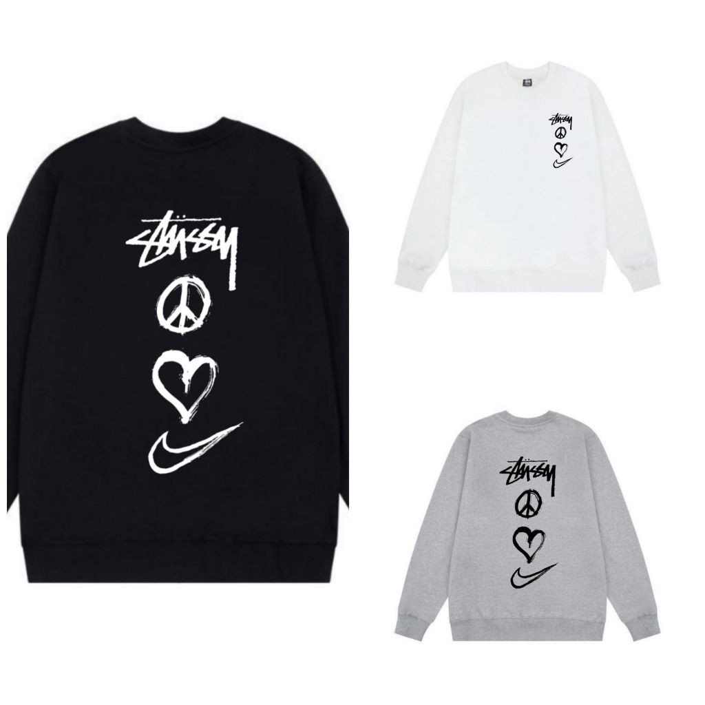 스투시 X 나이키 콜라보 러브피스 맨투맨