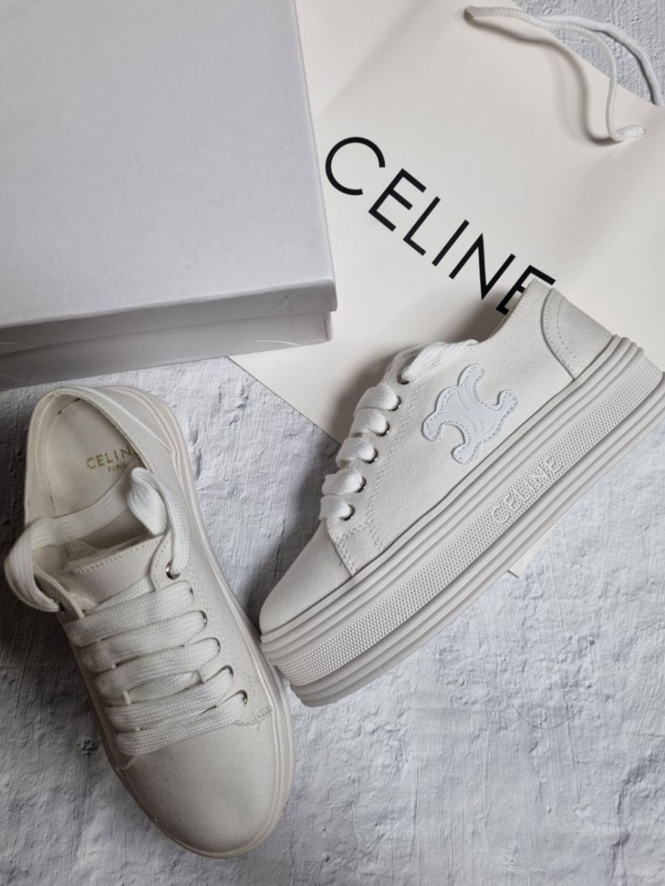 셀린느 제인로우 스니커즈 화이트