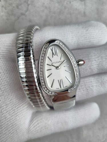 불가리 세르펜티 투보가스 워치 화이트 다이아 시계